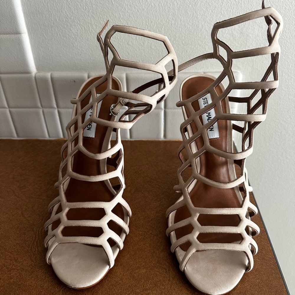 Nordstrom Tan Strappy Heels Gladiator Design